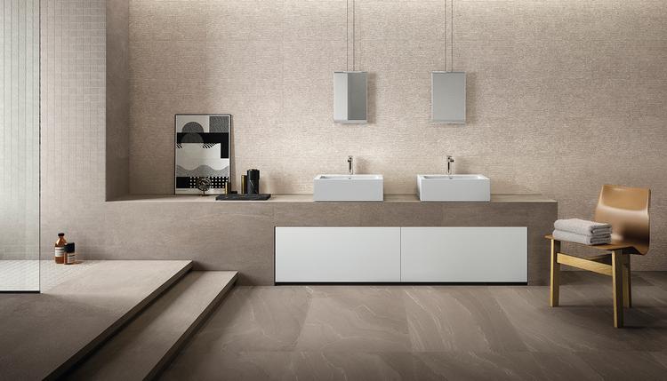 Stone Talk | Emilceramica Feinsteinzeug Ergon Stone Talk Stein Badezimmer Taupe Minimal,sand Rullata,taupe Martellata Bild Galerie | Emilceramica