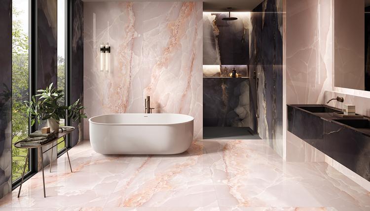 Tele di Marmo Onyx | Emilceramica Feinsteinzeug Emil Tele Di Marmo Onyx Marmor Badezimmer Onyx Black ,onyx Pink Bild Galerie | Emilceramica