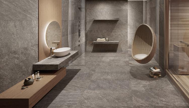 Oros Stone | Emilceramica Feinsteinzeug Ergon Oros Stone Stein Badezimmer Anthracite Fondo,anthracite Splitstone Bild Galerie | Emilceramica